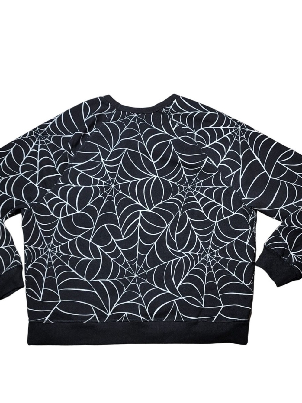 NWT Grayson/Threads Threads Black Sweatshirt with White Spiderweb Graphic